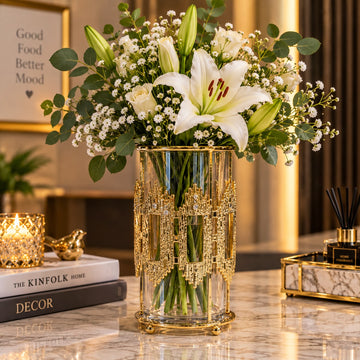 Luxury Golden Glass Vase