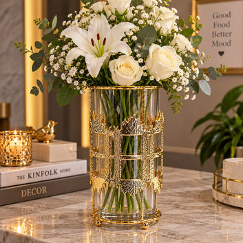Luxury Golden Glass Vase