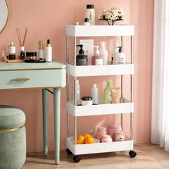 Multilayer Slim Storage Cart – Rolling Organizer Rack