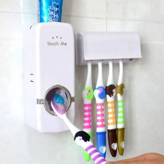 Automatic Toothpaste Dispenser – Wall-Mounted Toothbrush Holder
