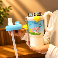Rainbow Vacuum Tumbler with Straw