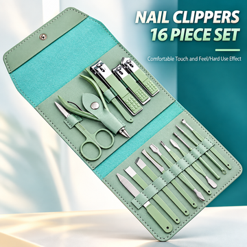 16-Piece Manicure & Pedicure Nail Kit with Case ( Imported )