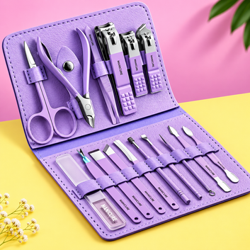 16-Piece Manicure & Pedicure Nail Kit with Case ( Imported )