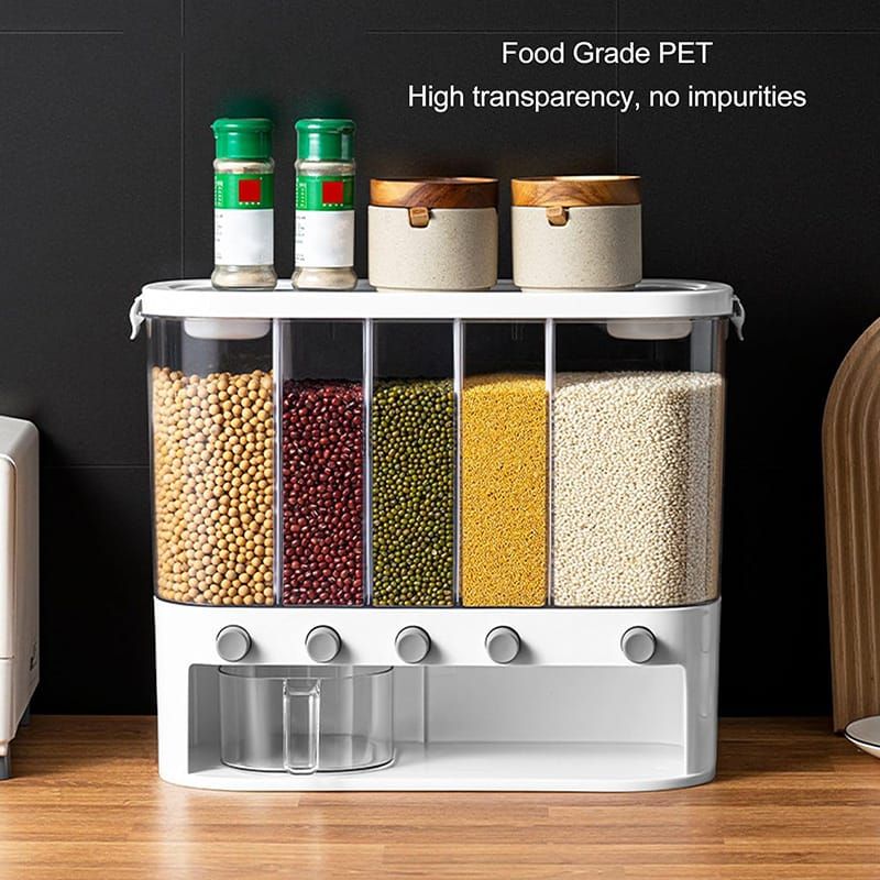 6-Grid Wall-Mounted Food Dispenser