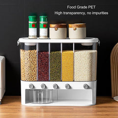 6-Grid Wall-Mounted Food Dispenser