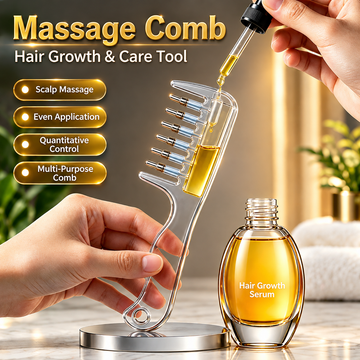 Transparent Scalp Massage & Oil Applicator Comb