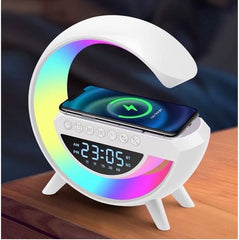 G-Shape LED Lamp with Bluetooth Speaker & Digital Clock