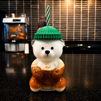 Glass Teddy Cup