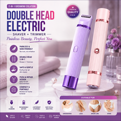 2-in-1 Dual Head Women’s Electric Shaver & Bikini Trimmer