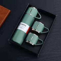 500ml Stainless Steel Thermal Flask – With 2 Extra Cups