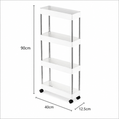 Multilayer Slim Storage Cart – Rolling Organizer Rack