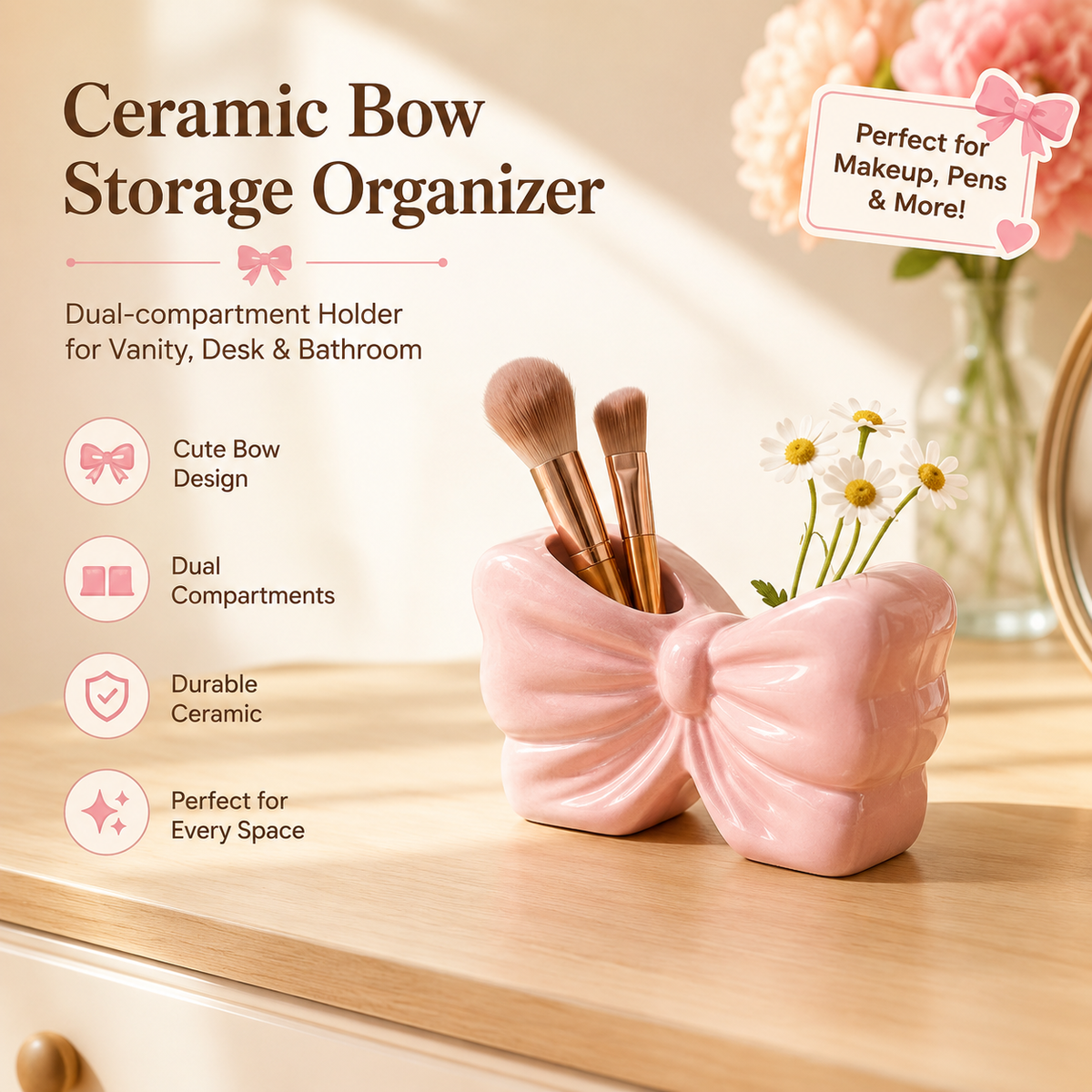 Bow Brush Holder