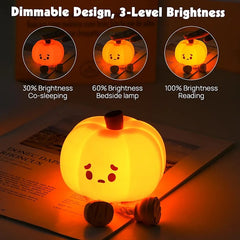 Cute Silicone Pumpkin Night Light
