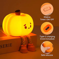 Cute Silicone Pumpkin Night Light