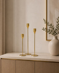 Large Metal Candle Stand Set of 3