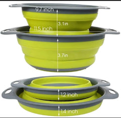 Silicone Folding Bowl & Washing Basket Set