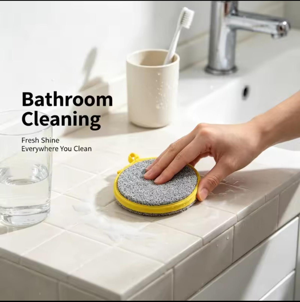 Round Dishwashing Sponge
