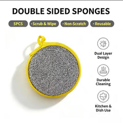 Round Dishwashing Sponge