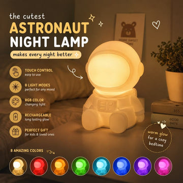 Cute Astronaut Silicone Night Light