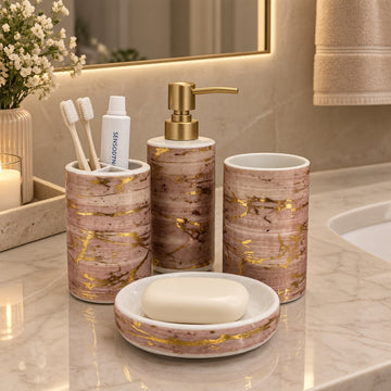 Imported Ceramic Bath Set – 4-Piece Set