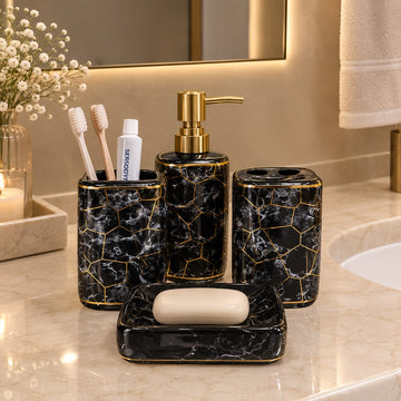 Imported Ceramic Bath Set – 4-Piece Set