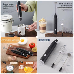 2-in-1 Rechargeable Electric Coffee Mixer