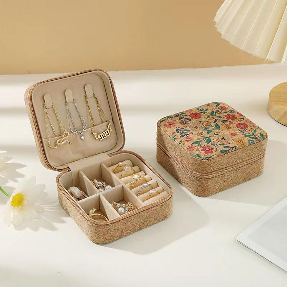 Premium Mini Jewelry Organizer – Floral Design