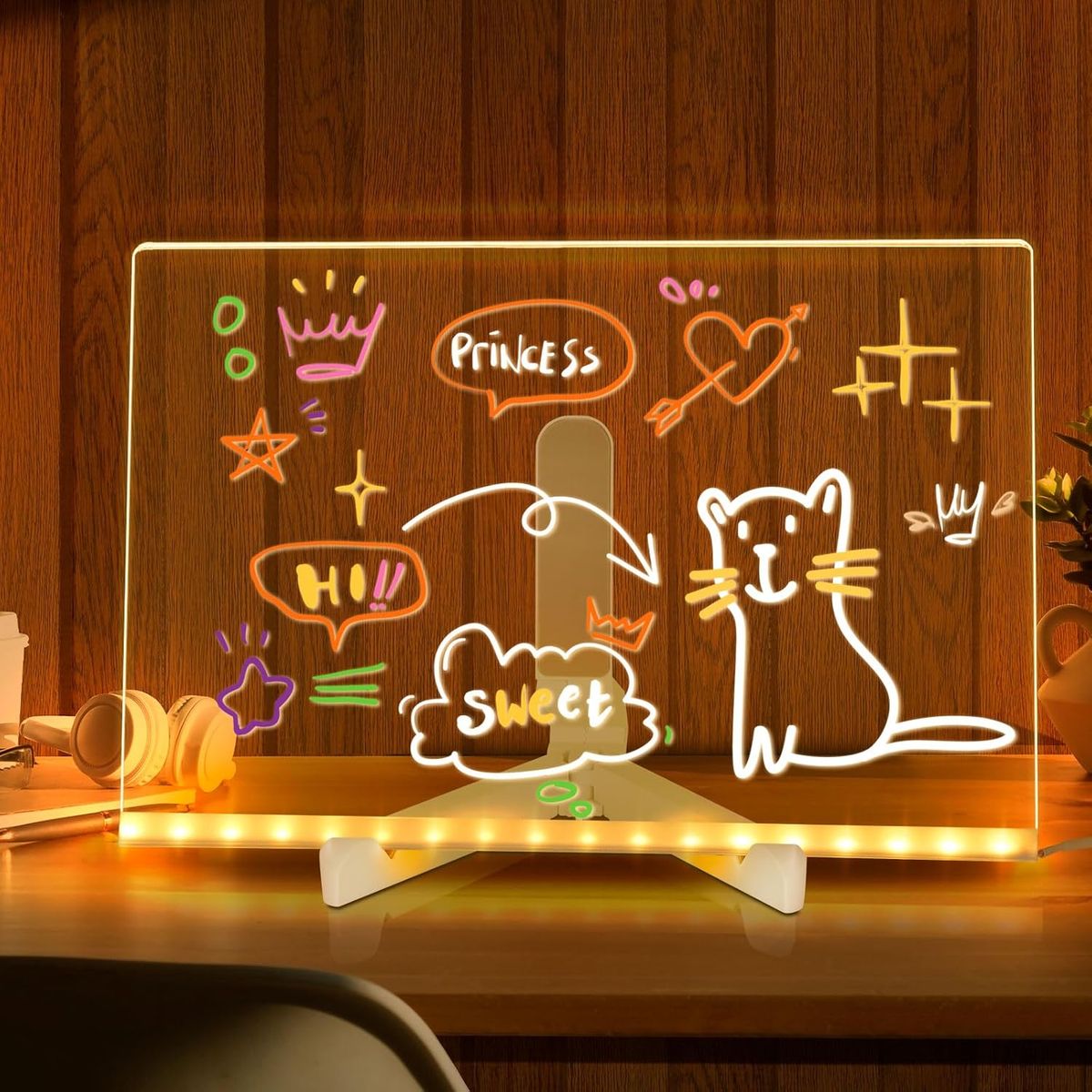Acrylic LED Lamp & Drawing Board