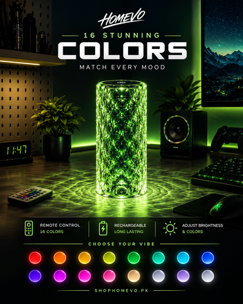 Diamond Crystal Lamp – 16 Color Rechargeable Touch Lamp