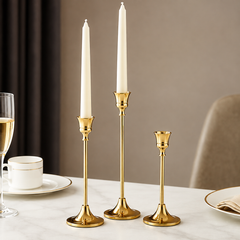 Small Metal Candle Stand Set of 3