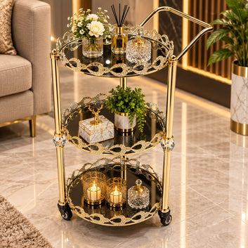 Luxury 3-Tier Serving Trolley