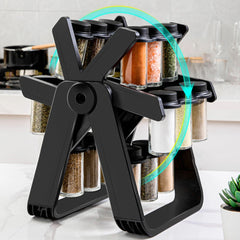 360° Rotating Spice Rack with 18 Jars