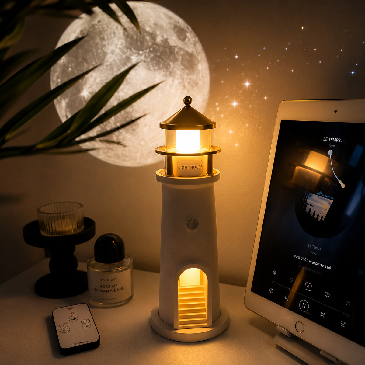 LED Moon Projection Night Lamp