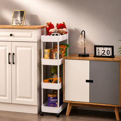 Multilayer Slim Storage Cart – Rolling Organizer Rack