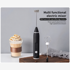 2-in-1 Rechargeable Electric Coffee Mixer